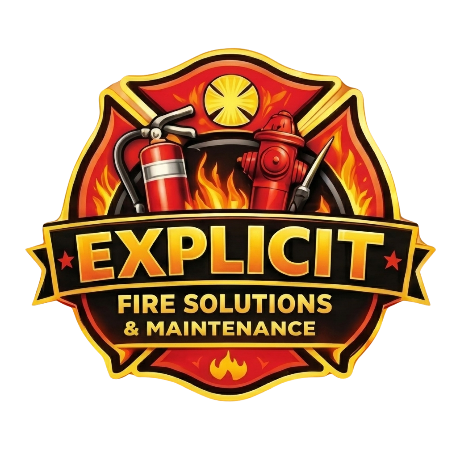 Logo Shadow Home Page - Registered Fire Protection Services | Explicit Fire Logo Shadow Home Page